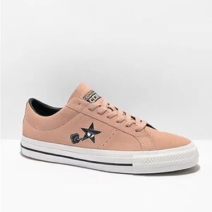 Converse One Star Pro Clay Pink Suede Skate Shoes